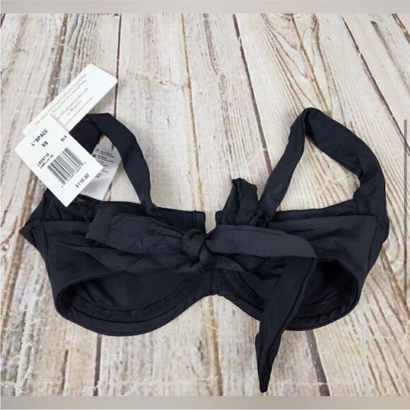 L*Space NWT Camellia Top Bikini Swim Black Size XS - Picture 7 of 10